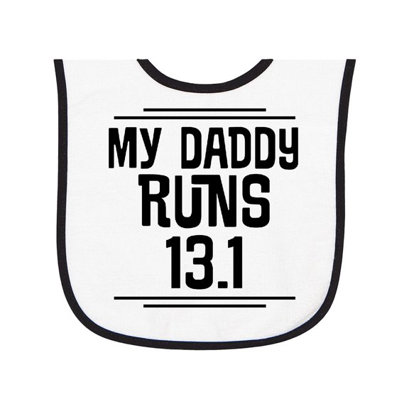Inktastic My Daddy Runs Half Marathon Baby Terry Cloth Bib