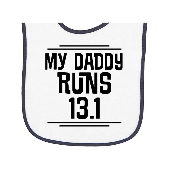 Inktastic My Daddy Runs Half Marathon Baby Terry Cloth Bib