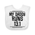 thumbnail image 1 of Inktastic My Daddy Runs Half Marathon Boys or Girls Baby Bib, 1 of 4