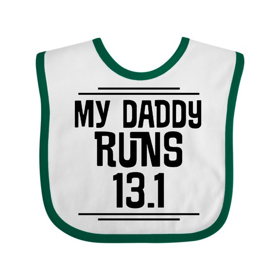 Inktastic My Daddy Runs Half Marathon Boys or Girls Baby Bib