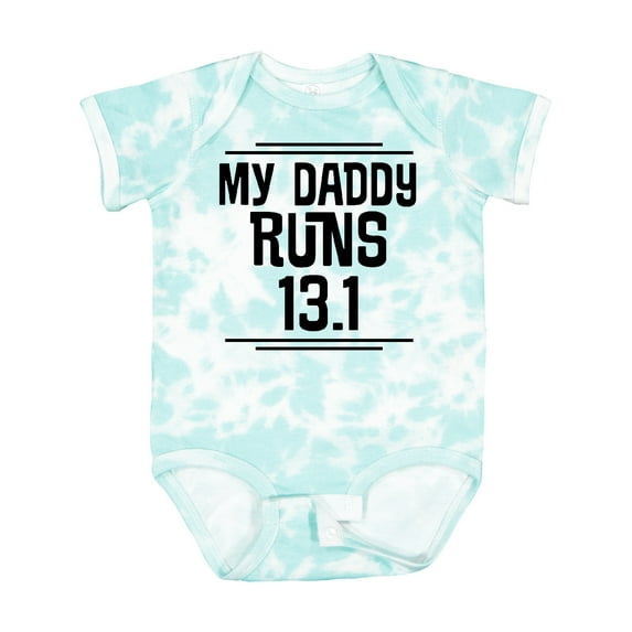 Inktastic My Daddy Runs Half Marathon Boys or Girls Baby Bodysuit