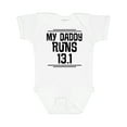 thumbnail image 1 of Inktastic My Daddy Runs Half Marathon Boys or Girls Baby Bodysuit, 1 of 5
