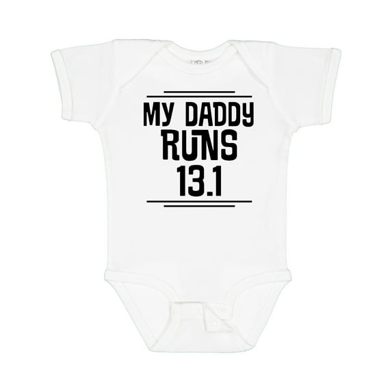 Inktastic My Daddy Runs Half Marathon Boys or Girls Baby Bodysuit