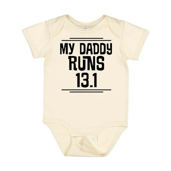 Inktastic My Daddy Runs Half Marathon Boys or Girls Baby Bodysuit