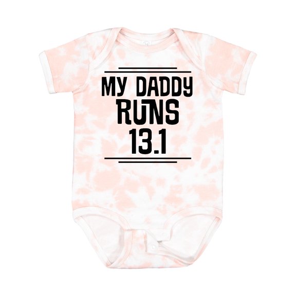 Inktastic My Daddy Runs Half Marathon Boys or Girls Baby Bodysuit