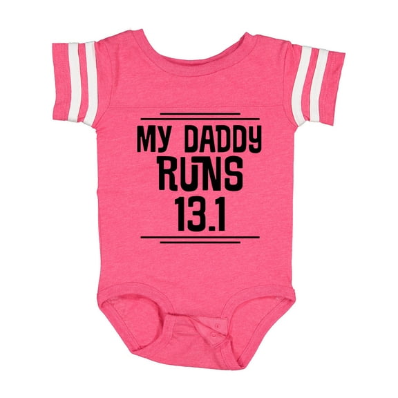 Inktastic My Daddy Runs Half Marathon Boys or Girls Baby Bodysuit
