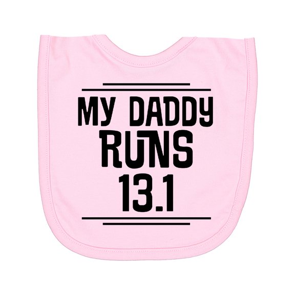Inktastic My Daddy Runs Half Marathon Newborn Bib
