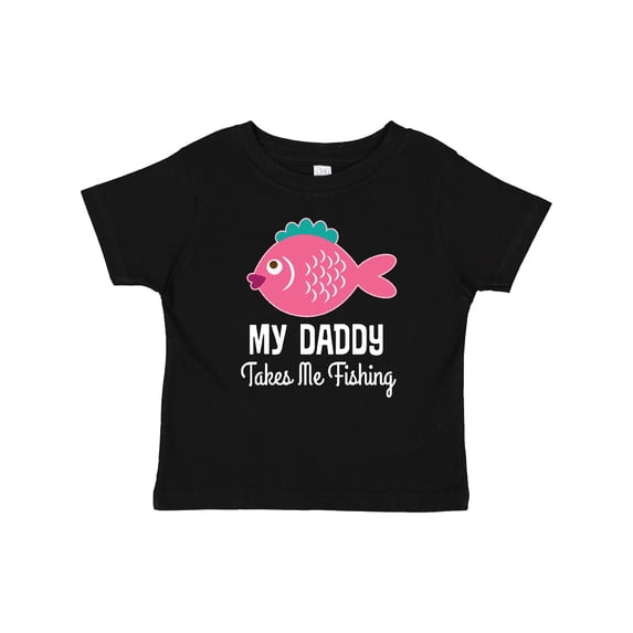 Inktastic My Daddy Takes Me Fishing Girls Girls Baby T-Shirt