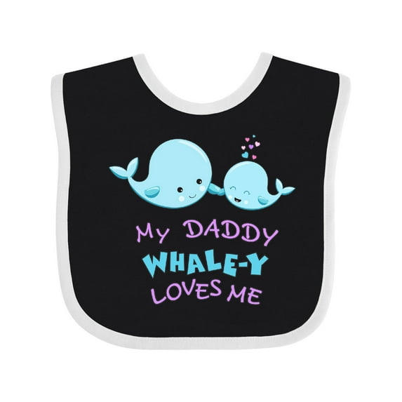Inktastic My Daddy Whale-y Loves Me Boys or Girls Baby Bib