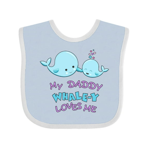 Inktastic My Daddy Whale-y Loves Me Boys or Girls Baby Bib