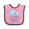 thumbnail image 1 of Inktastic My Daddy Whale-y Loves Me Boys or Girls Baby Bib, 1 of 4