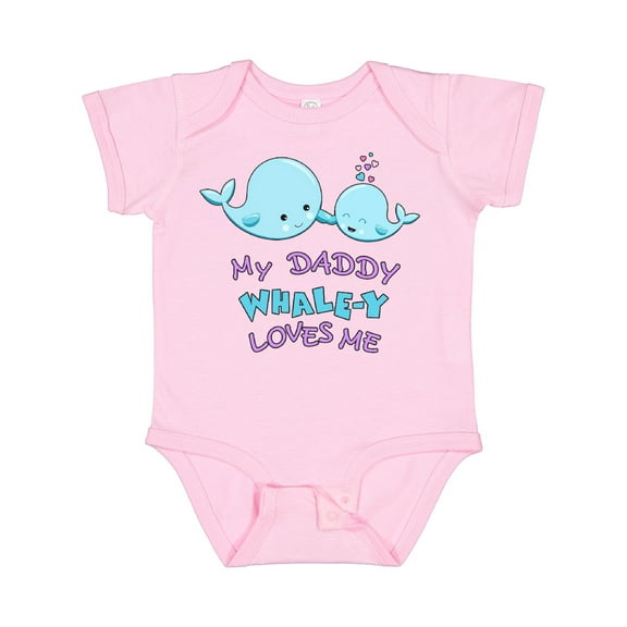 Inktastic My Daddy Whale-y Loves Me Boys or Girls Baby Bodysuit