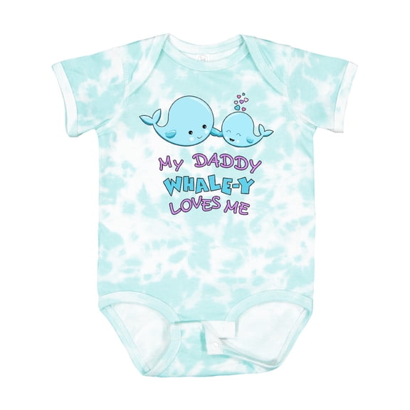 Inktastic My Daddy Whale-y Loves Me Boys or Girls Baby Bodysuit