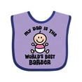 thumbnail image 1 of Inktastic My Daddy Worlds Best Barber Girls Baby Bib, 1 of 4