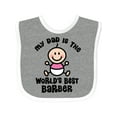 thumbnail image 1 of Inktastic My Daddy Worlds Best Barber Girls Baby Bib, 1 of 4