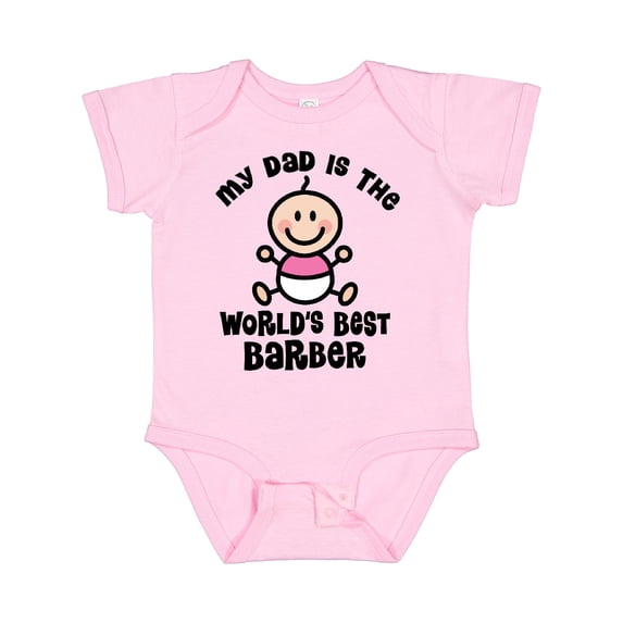Inktastic My Daddy Worlds Best Barber Girls Baby Bodysuit