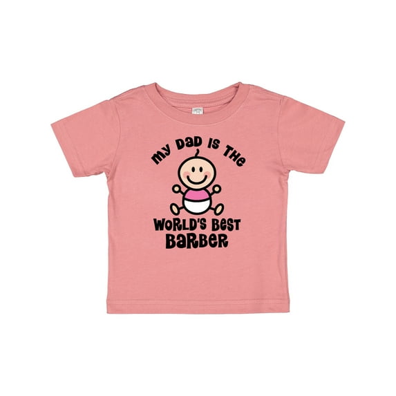 Inktastic My Daddy Worlds Best Barber Girls Baby T-Shirt