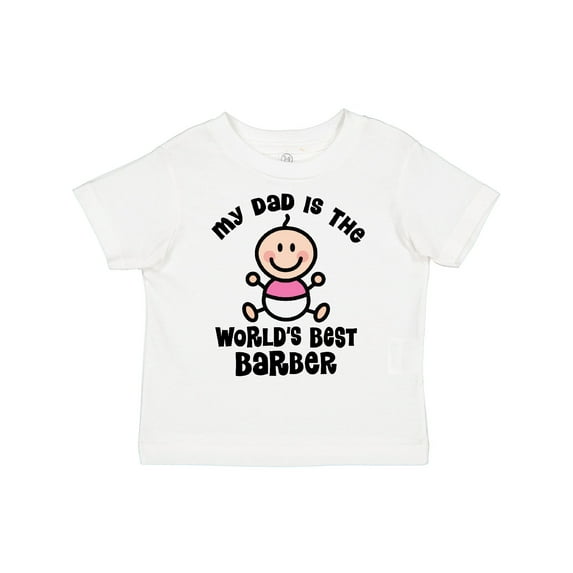 Inktastic My Daddy Worlds Best Barber Girls Toddler T-Shirt