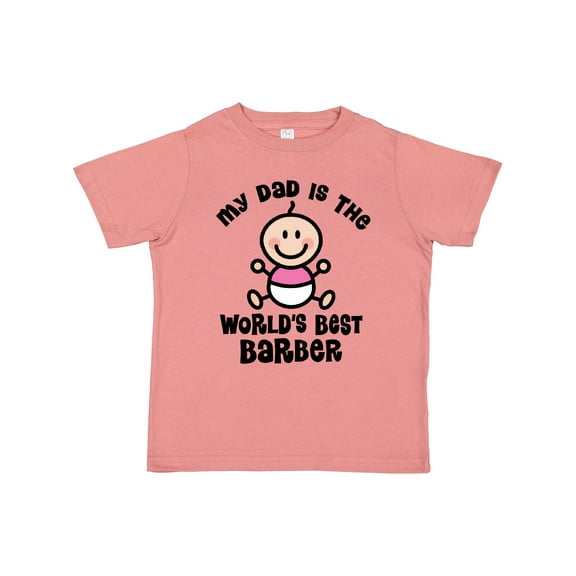 Inktastic My Daddy Worlds Best Barber Girls Toddler T-Shirt