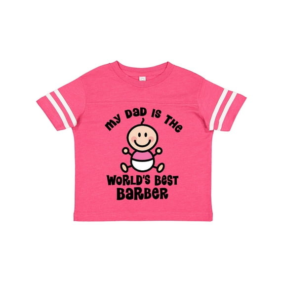 Inktastic My Daddy Worlds Best Barber Girls Toddler T-Shirt