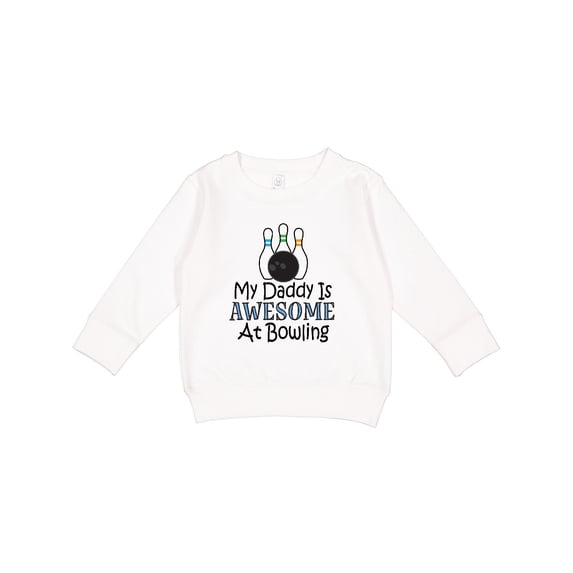 Inktastic My Daddy is Awesome at Bowling Toddler Sweatshirt
