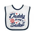thumbnail image 1 of Inktastic My Daddy is My Sailor Boys or Girls Baby Bib, 1 of 4