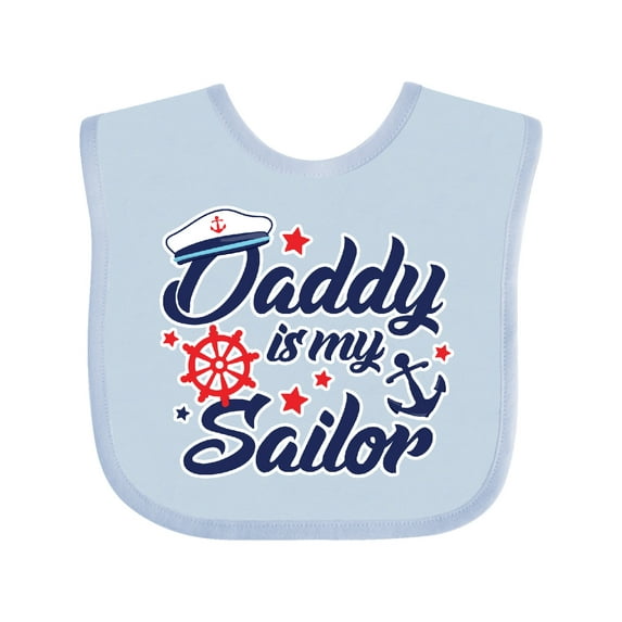 Inktastic My Daddy is My Sailor Boys or Girls Baby Bib