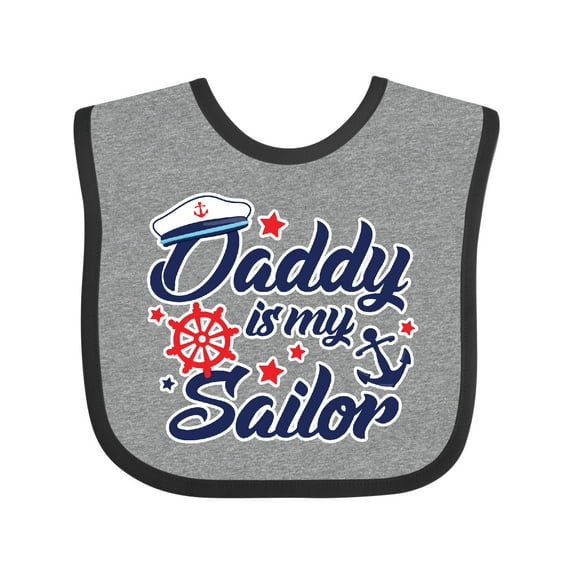Inktastic My Daddy is My Sailor Boys or Girls Baby Bib