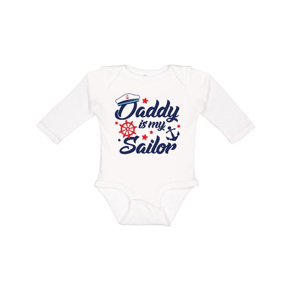 Inktastic My Daddy is My Sailor Boys or Girls Long Sleeve Baby Bodysuit