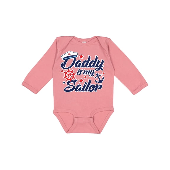 Inktastic My Daddy is My Sailor Boys or Girls Long Sleeve Baby Bodysuit