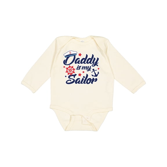 Inktastic My Daddy is My Sailor Boys or Girls Long Sleeve Baby Bodysuit