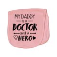 thumbnail image 1 of Inktastic My Daddy is a Doctor and a Hero Baby Burp Cloth, 1 of 3
