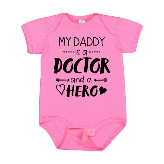 Inktastic My Daddy is a Doctor and a Hero Boys or Girls Baby Bodysuit