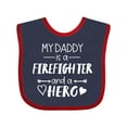 thumbnail image 1 of Inktastic My Daddy is a Firefighter and a Hero Boys or Girls Baby Bib, 1 of 4