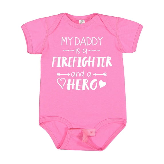 Inktastic My Daddy is a Firefighter and a Hero Boys or Girls Baby Bodysuit