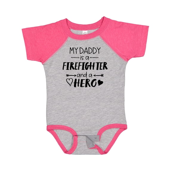 Inktastic My Daddy is a Firefighter and a Hero Boys or Girls Baby Bodysuit
