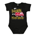 thumbnail image 1 of Inktastic My Daddy is a Firefighter with Fire Truck Boys or Girls Baby Bodysuit, 1 of 5