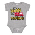 thumbnail image 1 of Inktastic My Daddy is a Firefighter with Fire Truck Boys or Girls Baby Bodysuit, 1 of 5
