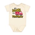 thumbnail image 1 of Inktastic My Daddy is a Firefighter with Fire Truck Boys or Girls Baby Bodysuit, 1 of 5