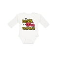 thumbnail image 1 of Inktastic My Daddy is a Firefighter with Fire Truck Boys or Girls Long Sleeve Baby Bodysuit, 1 of 5