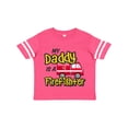 thumbnail image 1 of Inktastic My Daddy is a Firefighter with Fire Truck Boys or Girls Toddler T-Shirt, 1 of 5