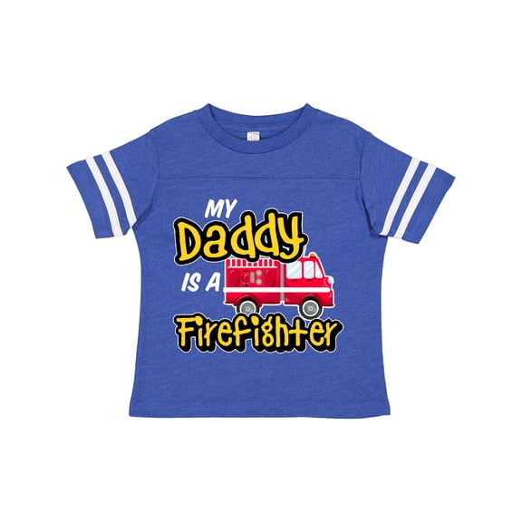 Inktastic My Daddy is a Firefighter with Fire Truck Boys or Girls Toddler T-Shirt