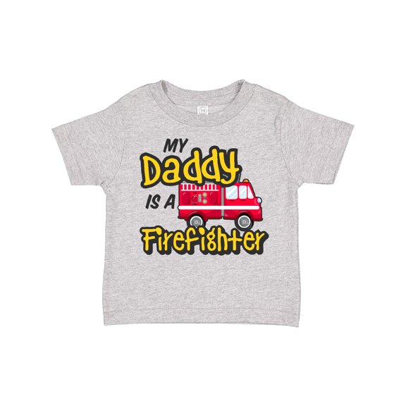 Inktastic My Daddy is a Firefighter with Fire Truck Boys or Girls Toddler T-Shirt