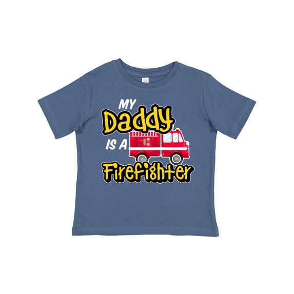 Inktastic My Daddy is a Firefighter with Fire Truck Boys or Girls Toddler T-Shirt