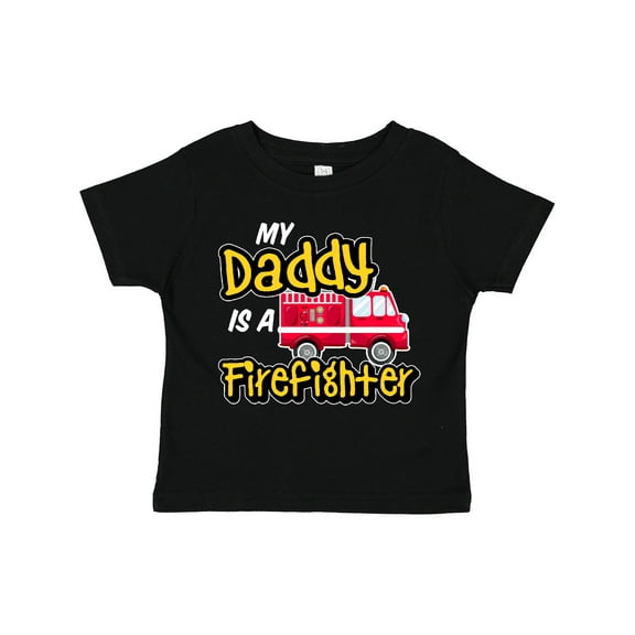 Inktastic My Daddy is a Firefighter with Fire Truck Boys or Girls Toddler T-Shirt