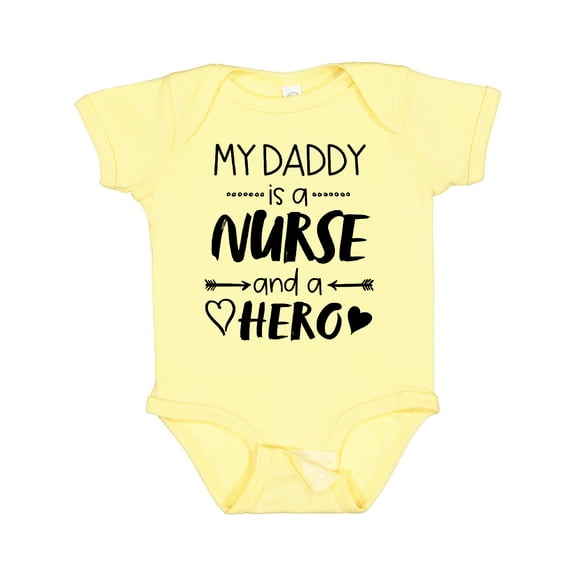 Inktastic My Daddy is a Nurse and a Hero Boys or Girls Baby Bodysuit