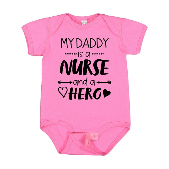 Inktastic My Daddy is a Nurse and a Hero Boys or Girls Baby Bodysuit