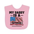 thumbnail image 1 of Inktastic My Daddy is a Veteran Boys or Girls Baby Bib, 1 of 4