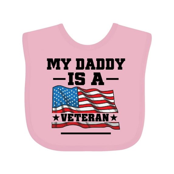 Inktastic My Daddy is a Veteran Boys or Girls Baby Bib