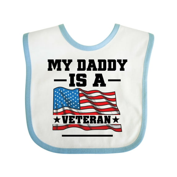 Inktastic My Daddy is a Veteran Boys or Girls Baby Bib